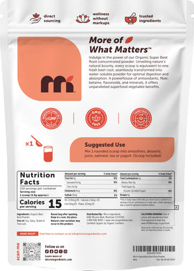 Poudre de Betterave Bio Micro Ingredients 1860g préparée dans un smoothie