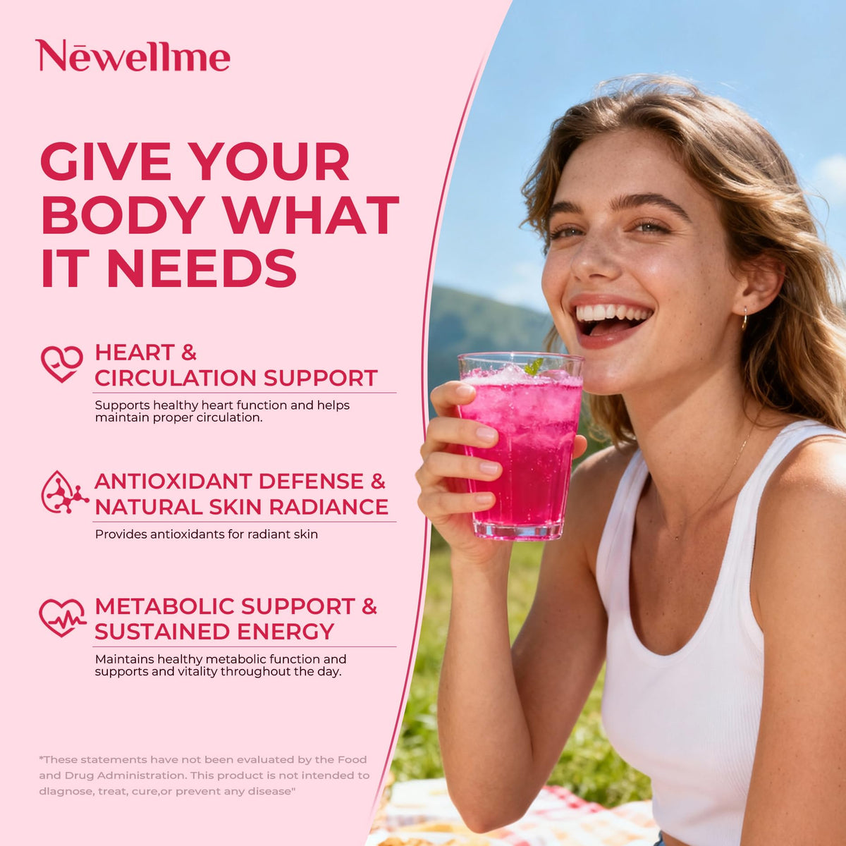 Poudre de Betterave Bio Super Reds NEWELLME ingrédients sur l'emballage