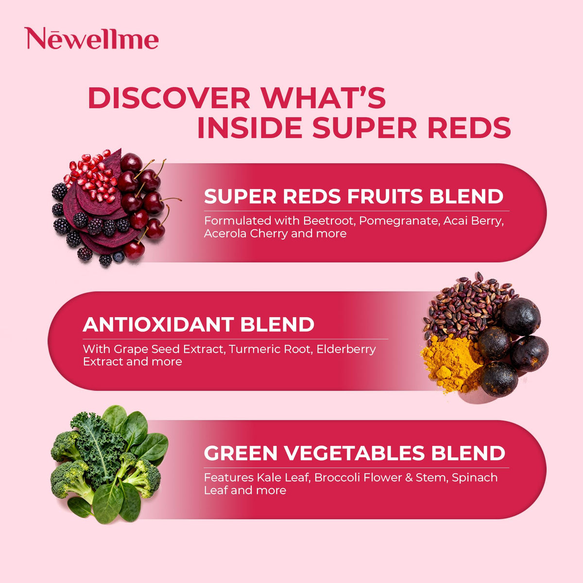 Poudre de Betterave Bio Super Reds NEWELLME mélange dans un verre