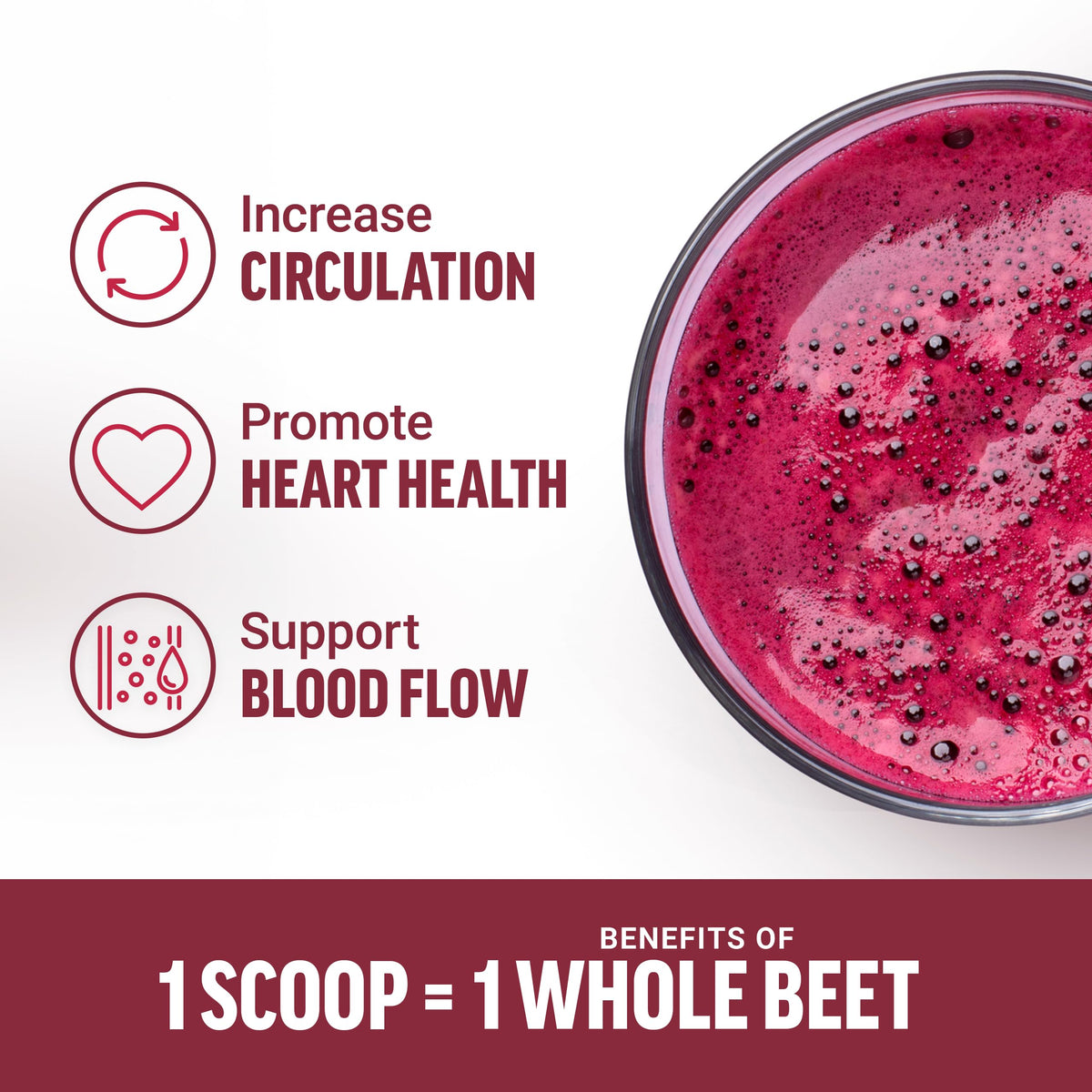 Poudre de Betterave Force Factor mélangée à un smoothie