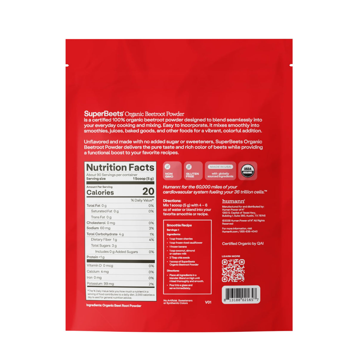 Poudre de betterave HumanN présentée avec des betteraves fraîches
