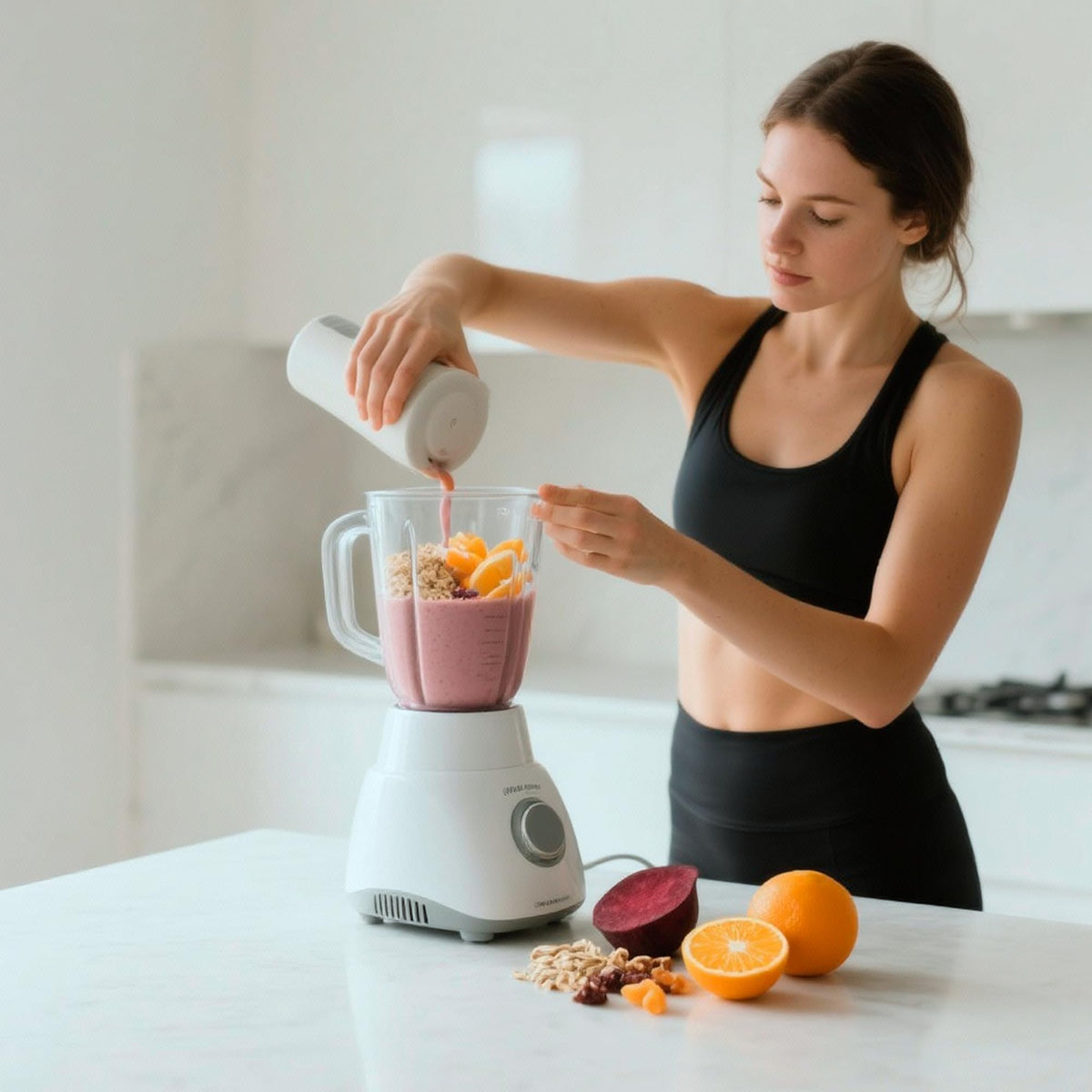 Poudre de Betterave Minimalist sur une table de cuisine