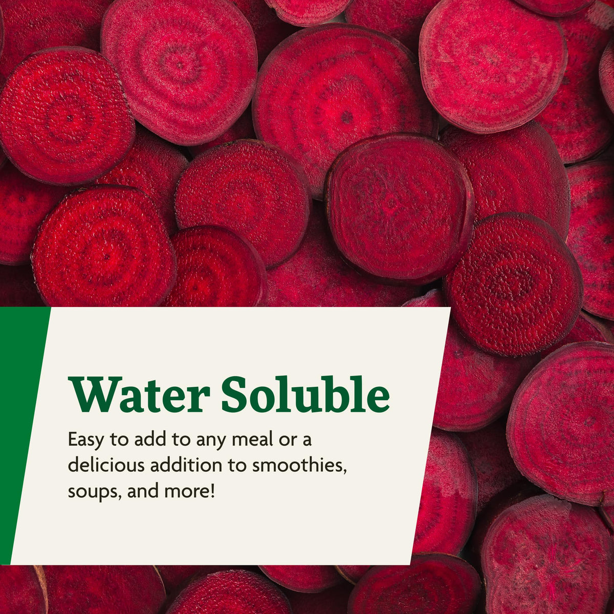 Poudre de betterave rouge Floradix sur un fond en bois