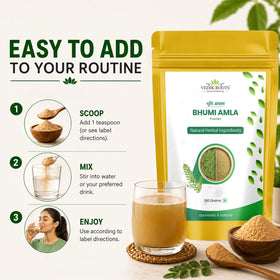 Poudre de Bhumi Amla Bio mélangée avec de l'eau tiède