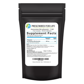 Poudre de bicarbonate de potassium Prescribed For Life 472g vue avant
