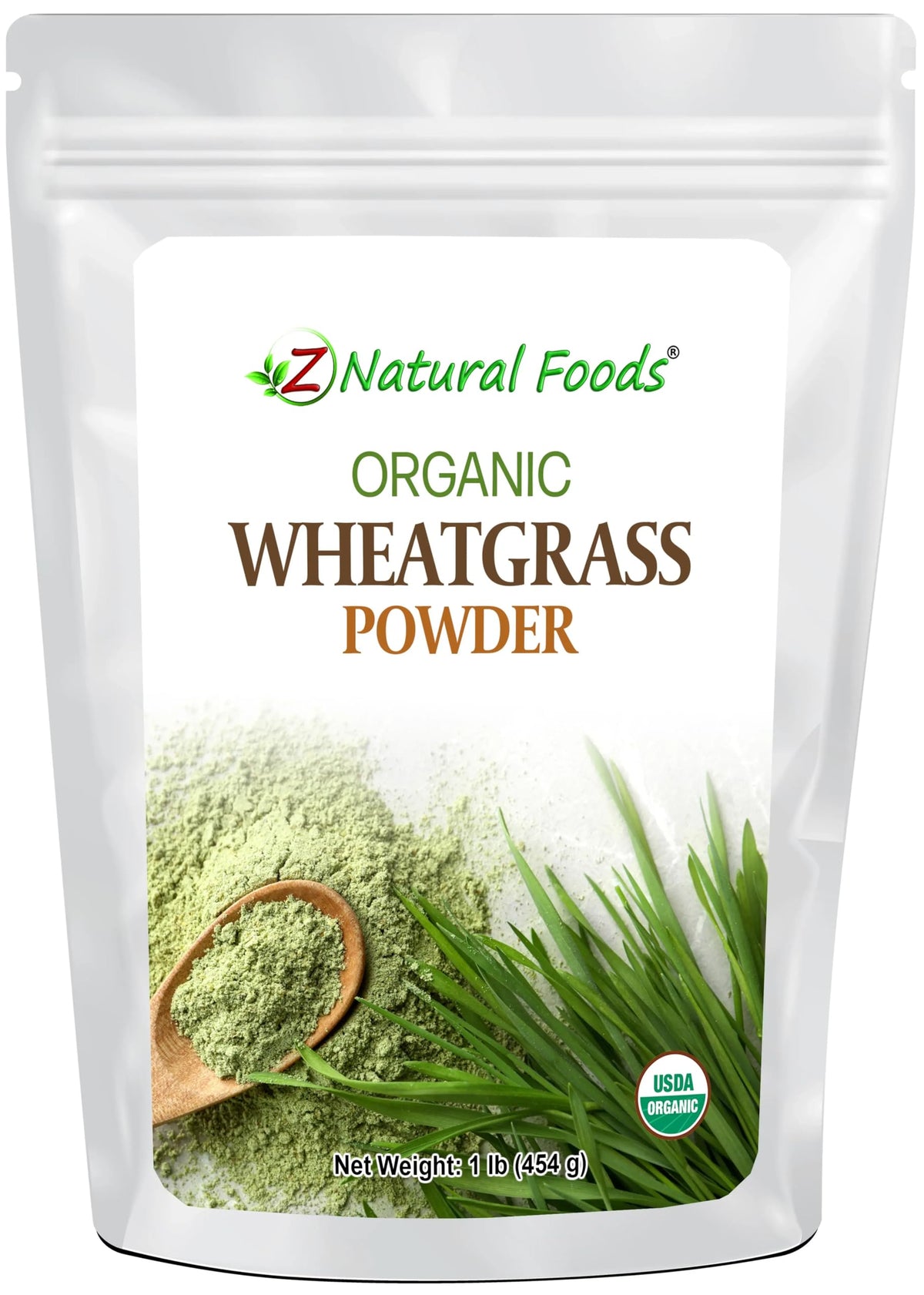 Poudre de Blé Vert Bio Z Natural Foods 508g vue de face