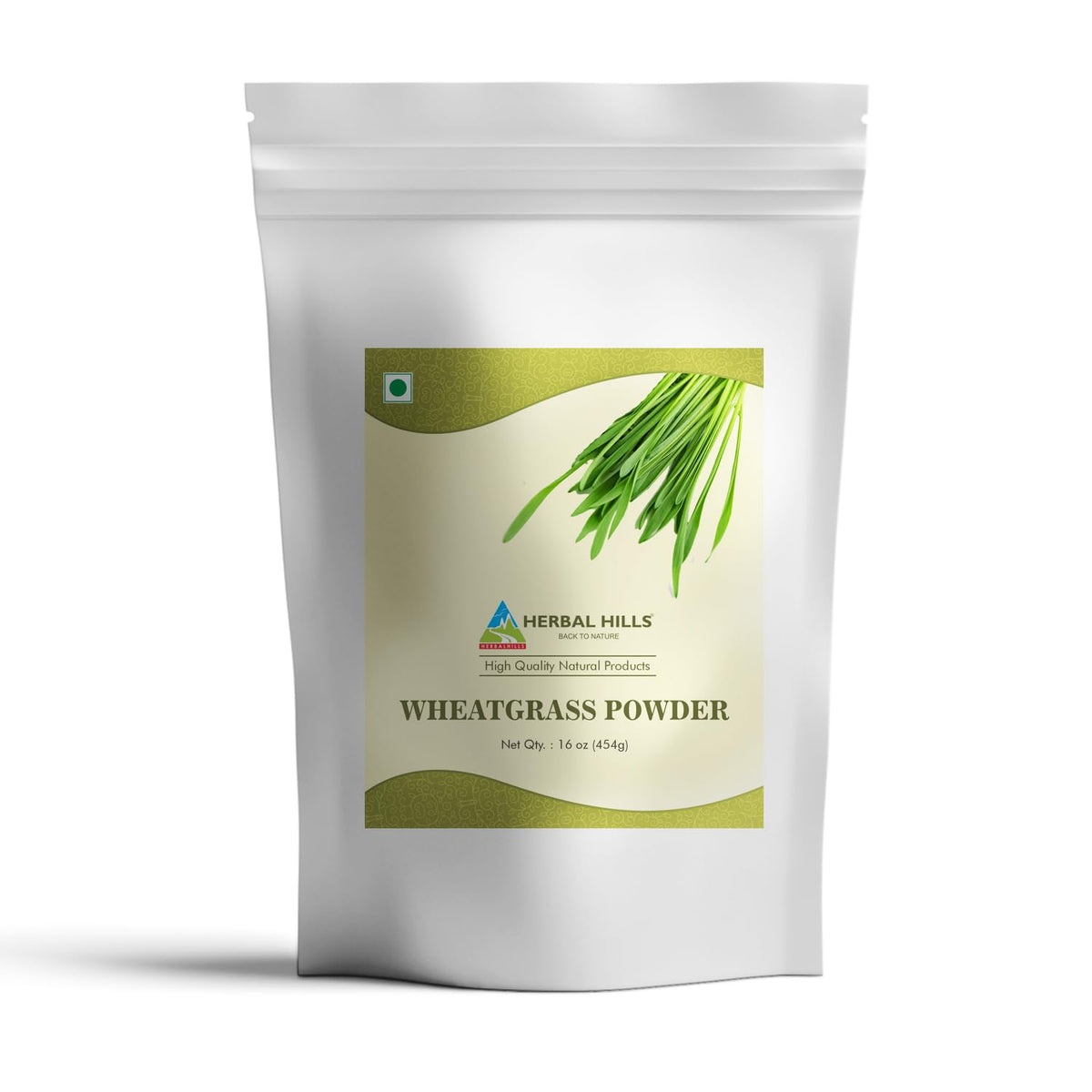 Poudre de Blé Vert HERBAL HILLS 458g vue avant avec emballage