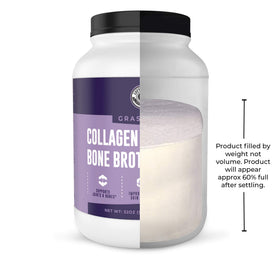 Poudre de bouillon d'os collagène 2lb Left Coast Performance dans un verre