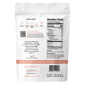 Poudre de bouillon d'os de boeuf BLUEBIRD PROVISIONS sur une table