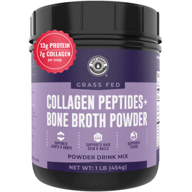 Poudre de bouillon d'os Left Coast Performance 16oz vue de face