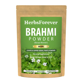 Poudre de Brahmi 100% pure de Herbsforever, 230 g en emballage