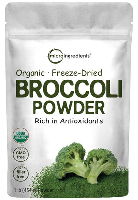 Poudre de Brocoli Bio Micro Ingredients 472g vue avant avec étiquette