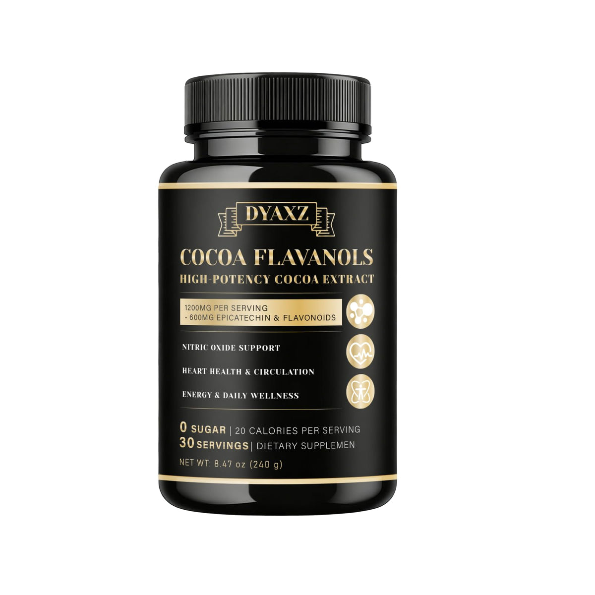 Poudre de cacao DYAXZ 281g avec emballage avant