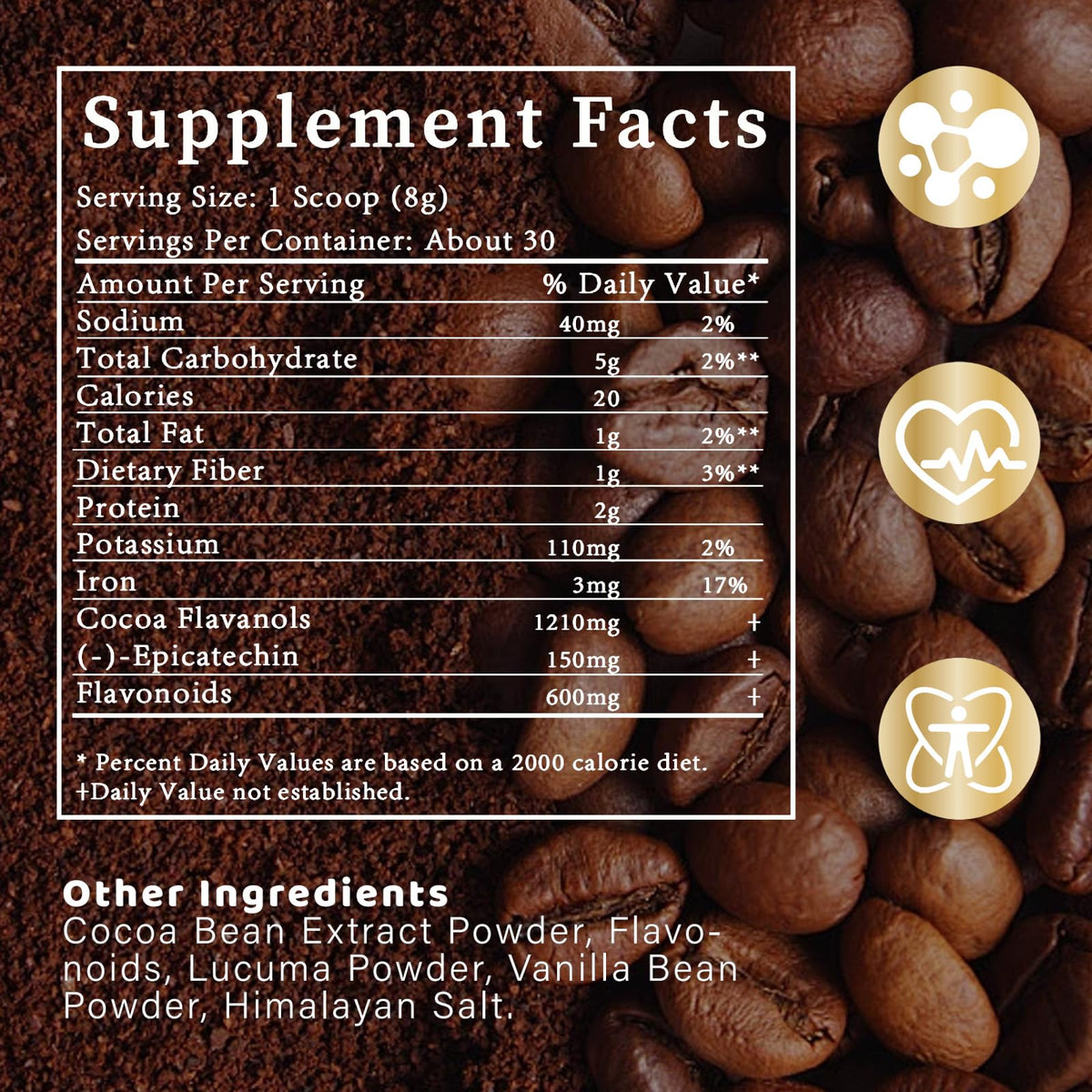 Poudre de cacao DYAXZ dans un smoothie