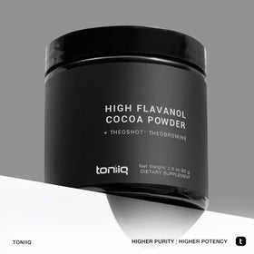 Poudre de cacao Toniiq 1 000mg dans un bol