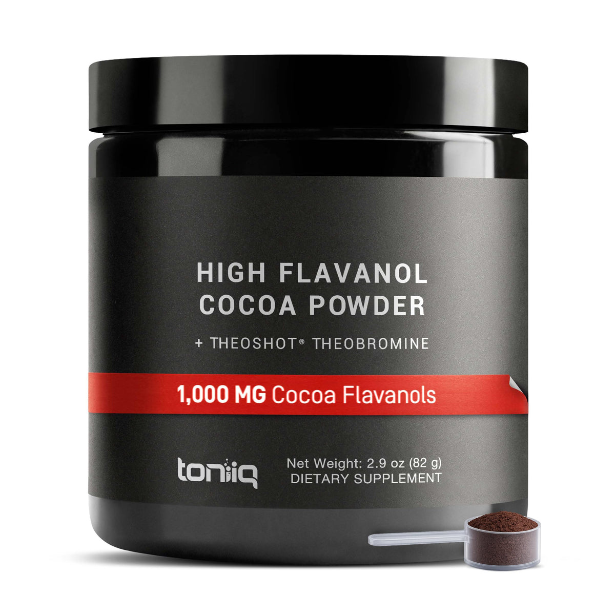Poudre de cacao Toniiq 1 000mg vue de face