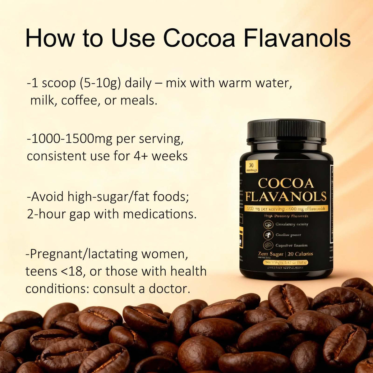 Poudre de cacao ZYGCDZ en poudre dans une cuillère