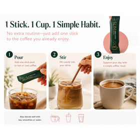Poudre de Café Vert ROSEAC - sachets individuels sur fond blanc
