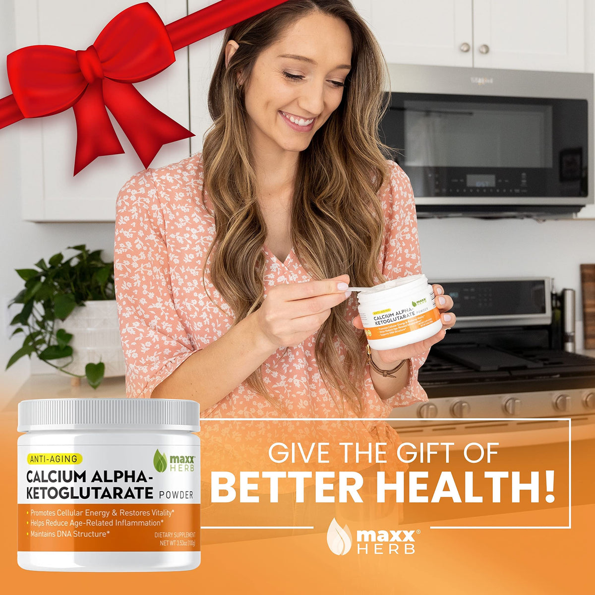 Poudre de Calcium AKG Maxx Herb avec un mélangeur