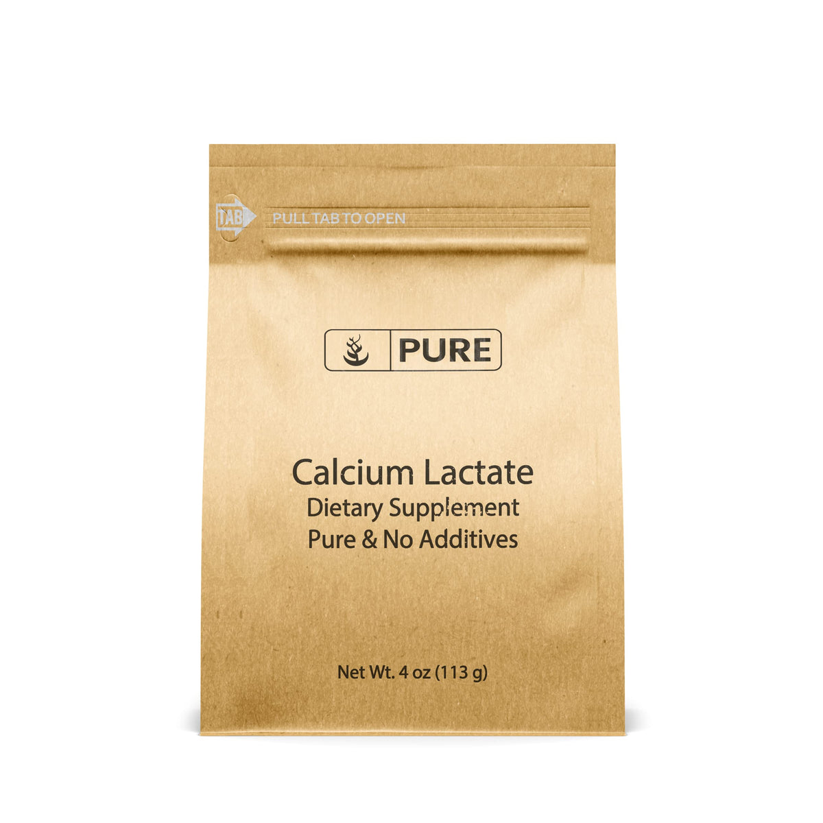 Poudre de Calcium Lactate PURE ORIGINAL INGREDIENTS 118g vue avant