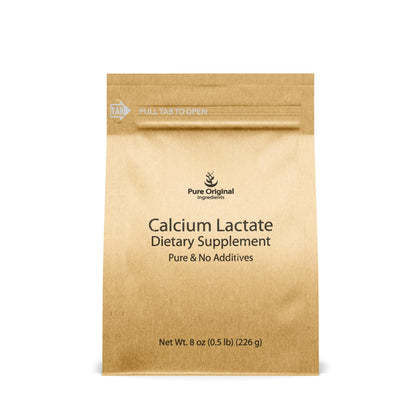 Poudre de Calcium Lactate PURE ORIGINAL INGREDIENTS 240g vue de face