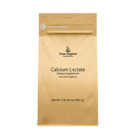 Poudre de Calcium Lactate PURE ORIGINAL INGREDIENTS 930g vue avant