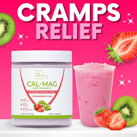 Poudre de calcium magnésium My Adventure to Fit avec des fraises et kiwis