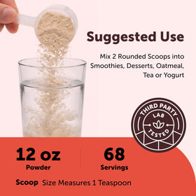 Poudre de camu camu bio ajoutée à un smoothie