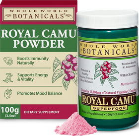 Poudre de Camu Camu Whole World Botanicals dans son emballage de 100g