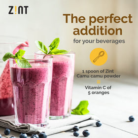 Poudre de Camu Camu Zint avec cuillère