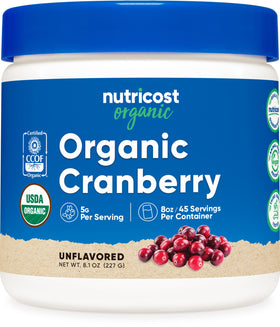 Poudre de Canneberge Bio Nutricost 227g vue avant