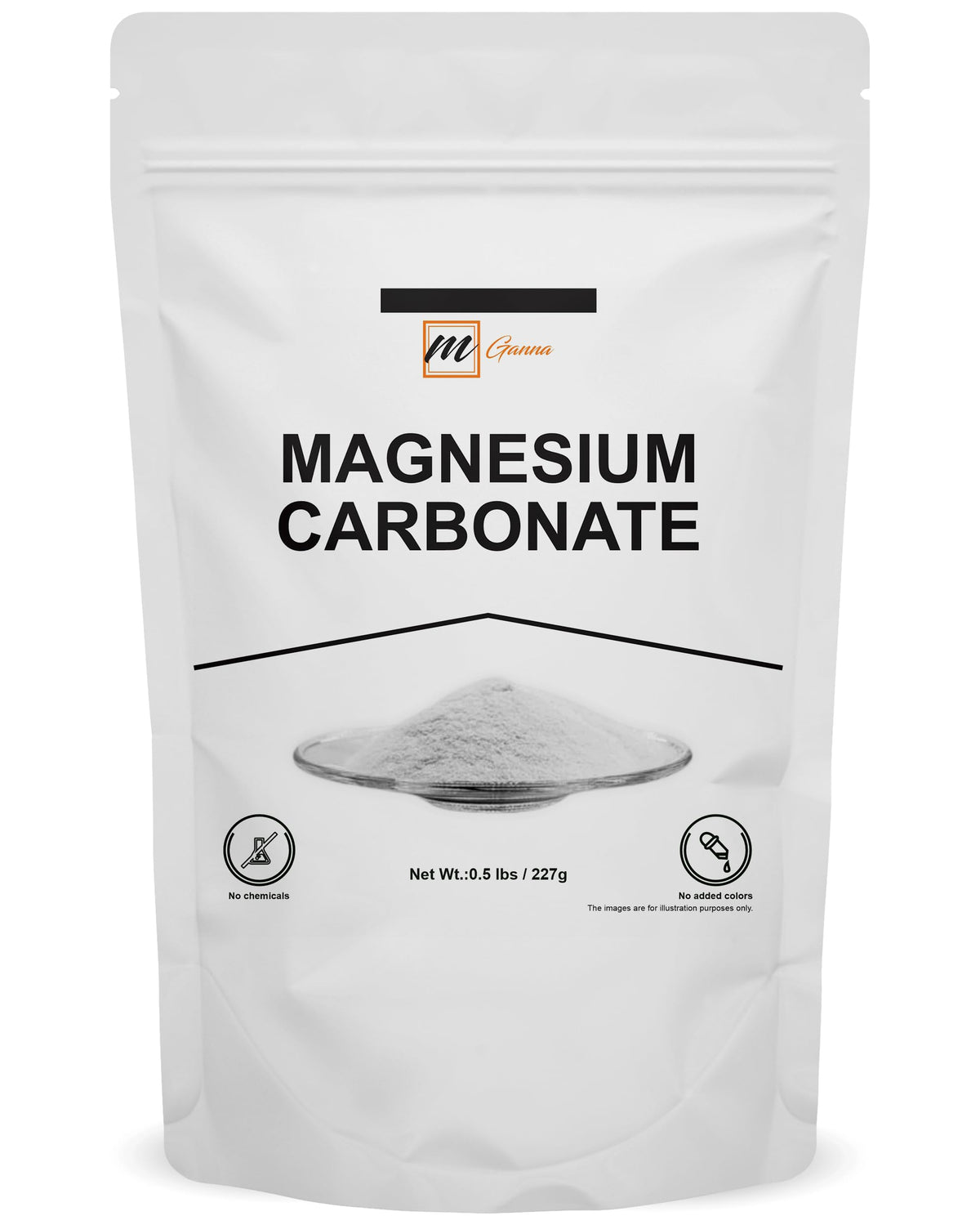 Poudre de carbonate de magnésium mGanna 227 g en emballage