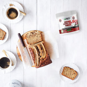 Poudre de Cascara de Café AKI ORGANIC dans une recette de pâtisserie