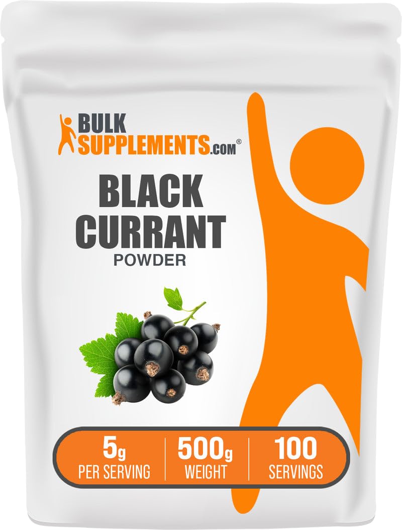 Poudre de cassis BulkSupplements 500g vue de face