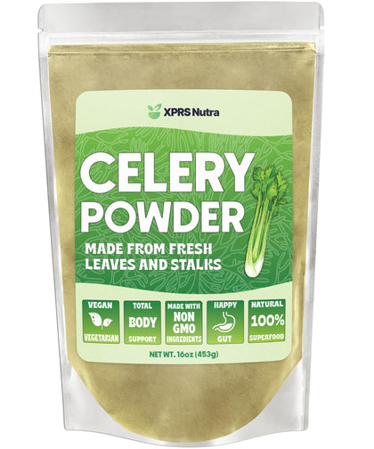 Poudre de céleri XPRS Nutra 454g vue de face