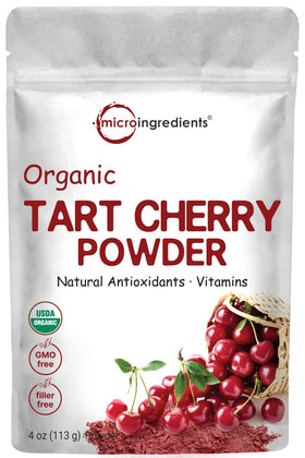 Poudre de cerise acide bio Micro Ingredients sachet ouvert