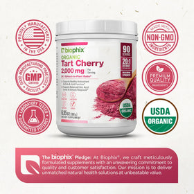 Poudre de cerise acide biologique biophix avec cuillère
