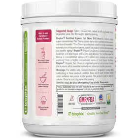 Poudre de cerise acide biologique biophix avec des fruits