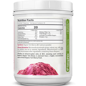 Poudre de cerise acide biologique biophix sur une table