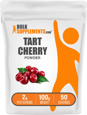 Poudre de cerise acidulée BulkSupplements 100g vue de face