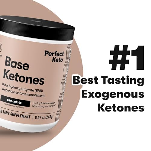 Poudre de cétones Perfect Keto dans un bol avec fruits