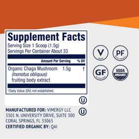 Poudre de Chaga Vimergy mélangée dans un smoothie