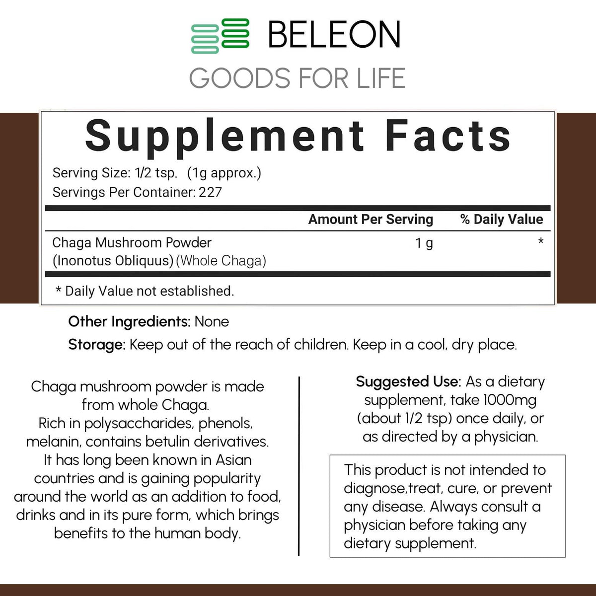 Poudre de Champignon Chaga utilisée dans un smoothie