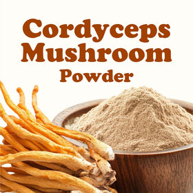 Poudre de champignon cordyceps ajoutée à un smoothie