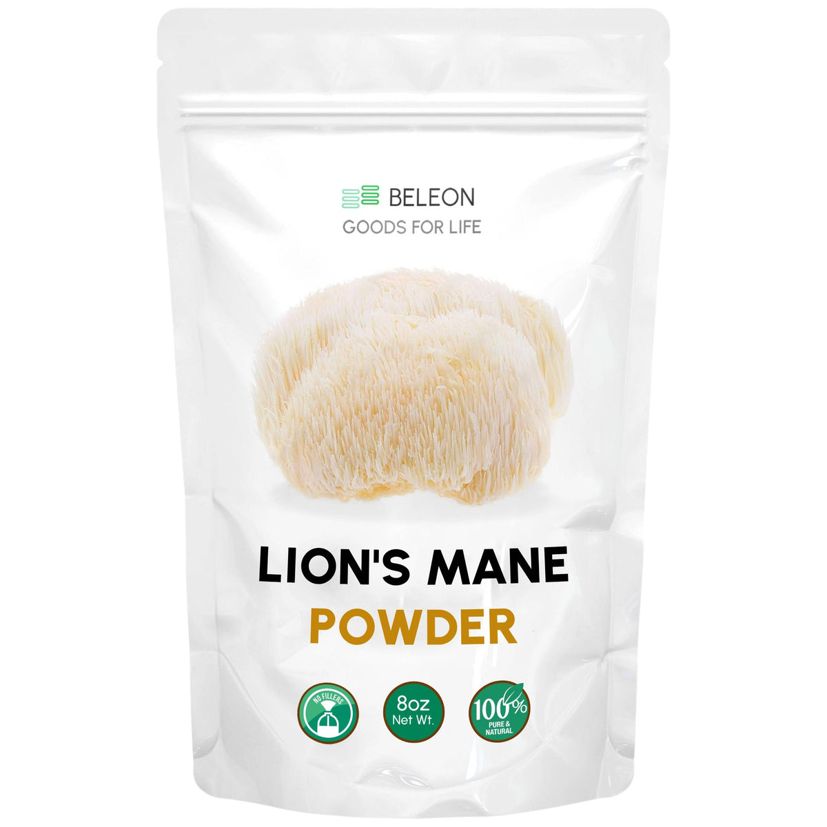 Poudre de Champignon Crinière de Lion Beleon Goods 250g vue avant