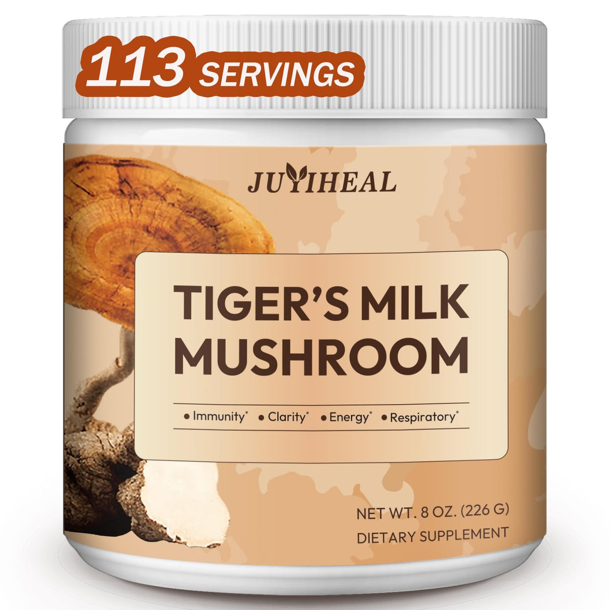 Poudre de champignon de lait de tigre JUYIHEAL en emballage