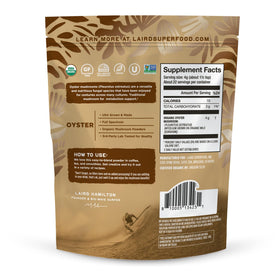 Poudre de champignon huître bio Laird Superfood 100g vue arrière