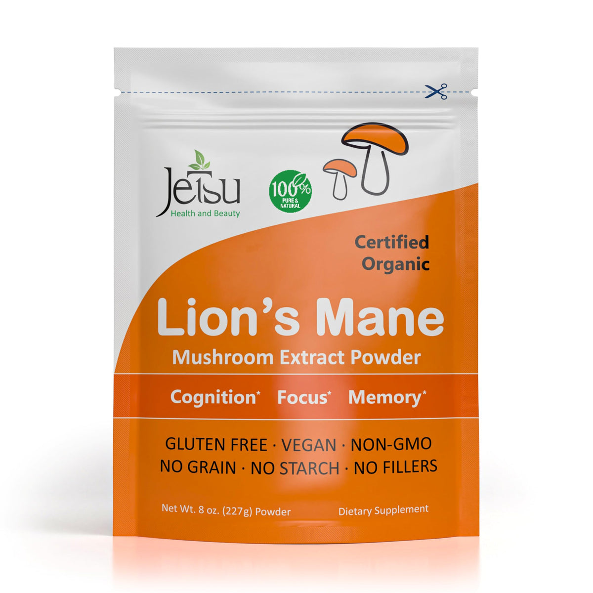 Poudre de champignon Lion's Mane Jetsu 240g vue de face