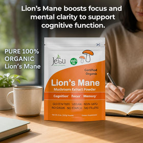 Poudre de champignon Lion's Mane Jetsu avec des ingrédients naturels
