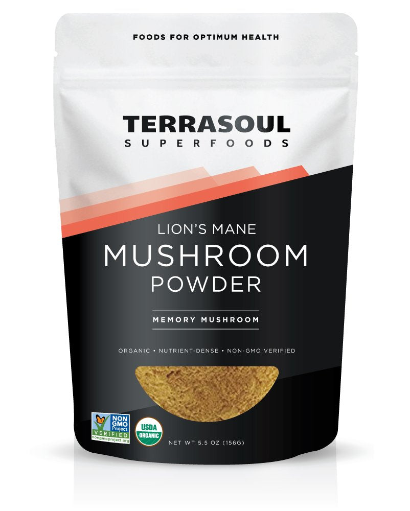 Poudre de Champignon Lion's Mane Terrasoul Superfoods 169g vue de face